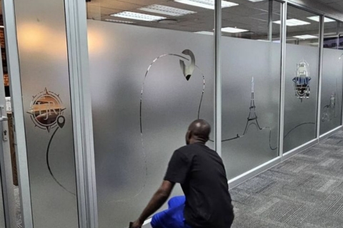 Frosted Privacy For Office Stickers