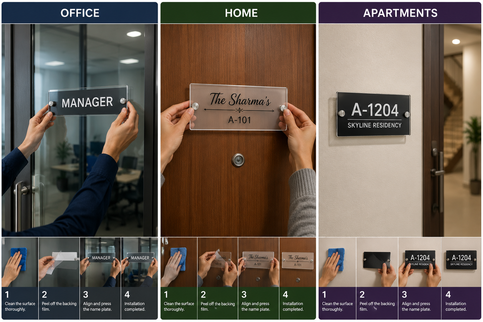 Name Plates (Office | Home | Apartments )
